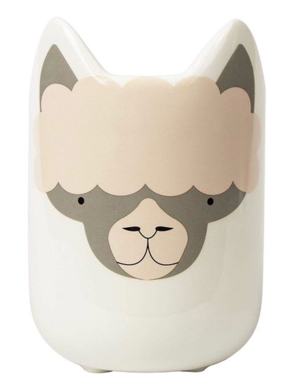 el & groove 3D Lama mug grey white, coffee cup 12oz New